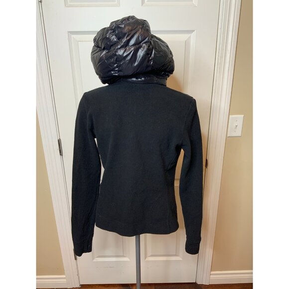 Moncler Grenoble Black Puffer Polar Fleece Hooded Zip-Up Cardigan Jacket Size XL - Picture 12 of 16